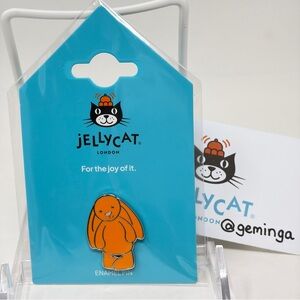 Jellycat Orange Bashful Bunny Pin Badge